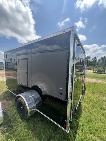New Titanium 6x12SA Black Enclosed Trailer