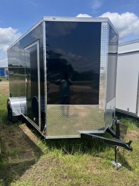 New Titanium 6x12SA Black Enclosed Trailer