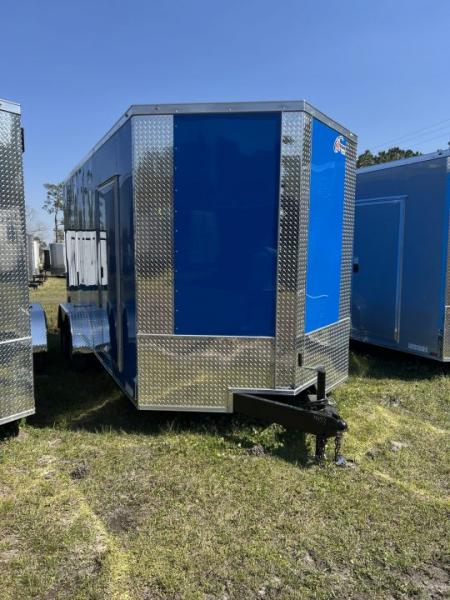 New Xtreme Cargo 7x16TA Blue Enclosed Trailer