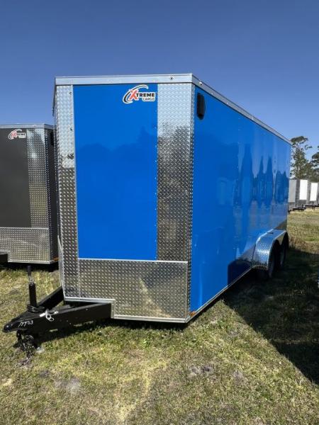 New Xtreme Cargo 7x16TA Blue Enclosed Trailer