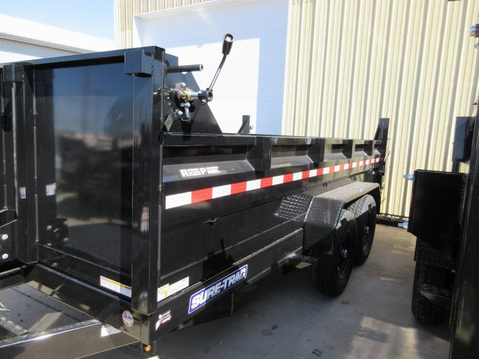 New 2026 Sure-Trac 82 IN x 16 HD Low Profile Dump Trailer 14K Telescopic W/HYDRAULIC JACK Dump Trailer