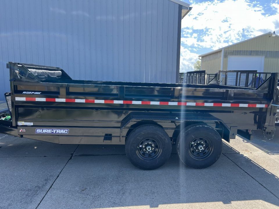 New 2026 Sure-Trac 82 IN x 16 HD Low Profile Dump Trailer 14K Telescopic W/HYDRAULIC JACK Dump Trailer