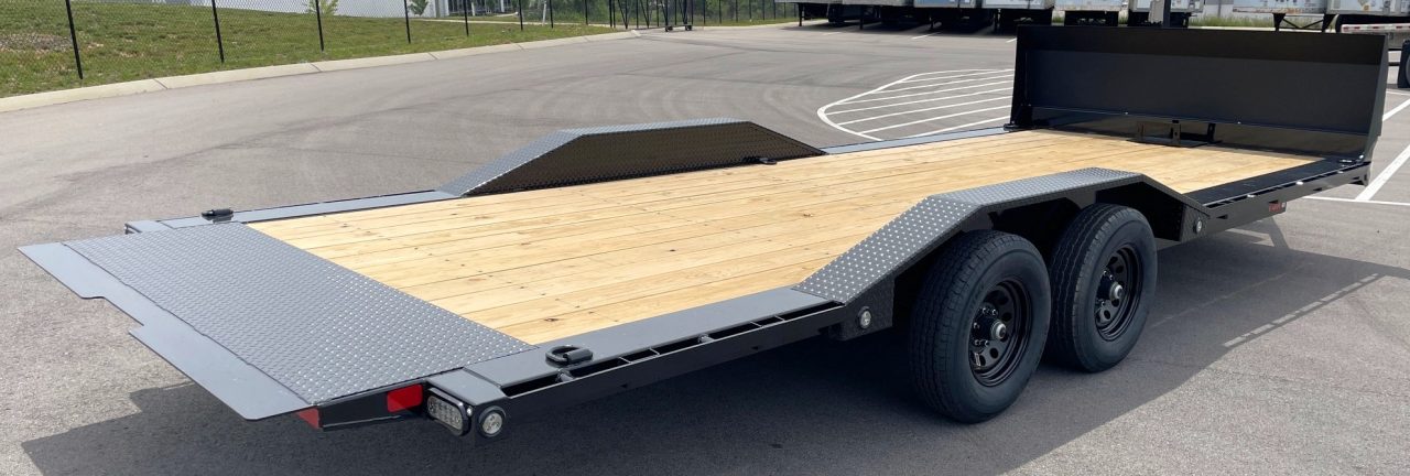 New MAXX-D 22' x 102" T5X Power Tilt Car Hauler Trailer: 9,990 GVWR, Stone Guard, Driver-Over Fenders, Spare Car Hauler