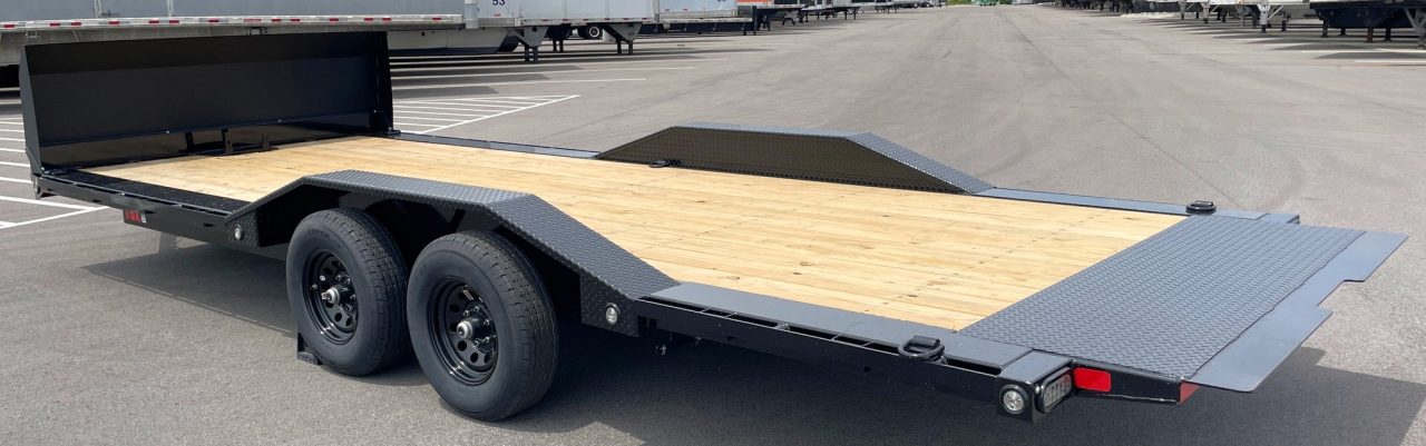 New MAXX-D 22' x 102" T5X Power Tilt Car Hauler Trailer: 9,990 GVWR, Stone Guard, Driver-Over Fenders, Spare Car Hauler