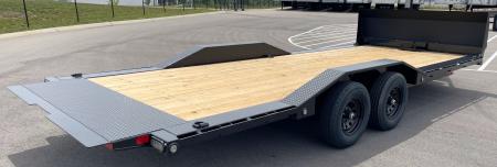 New MAXX-D 22' x 102" T5X Power Tilt Car Hauler Trailer: 9,990 GVWR, Stone Guard, Driver-Over Fenders, Spare Car Hauler