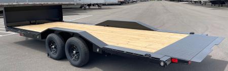 New MAXX-D 22' x 102" T5X Power Tilt Car Hauler Trailer: 9,990 GVWR, Stone Guard, Driver-Over Fenders, Spare Car Hauler