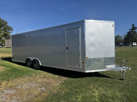 New 2026 E-Z Hauler EZEC8.5X24CH-XLT-P Car Hauler 6 FOOT 10 INCH INTERIOR HEIGHT 4 FOOT ESCAPE DOOR FREE ALUMINUM WHEEL UPGRADE
