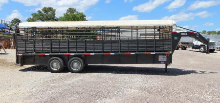 Used 2014 Neckover GN LIVESTOCK 6'8X24' Stock / Stock Combo Trailer