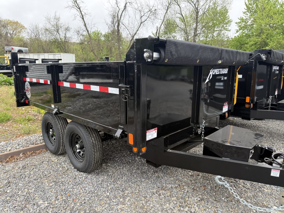 New 2026 Homesteader 6x10 Deckover Dump - 10k - Barn Door Rear - Curbside Drop Side