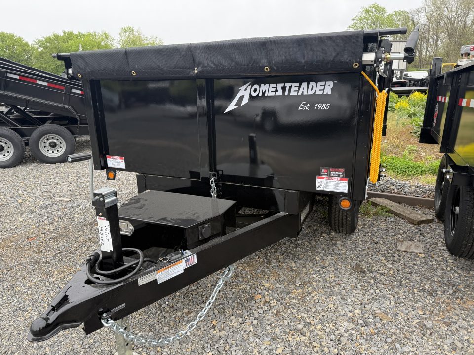 New 2026 Homesteader 6x10 Deckover Dump - 10k - Barn Door Rear - Curbside Drop Side