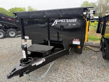 New 2026 Homesteader 6x10 Deckover Dump - 10k - Barn Door Rear - Curbside Drop Side