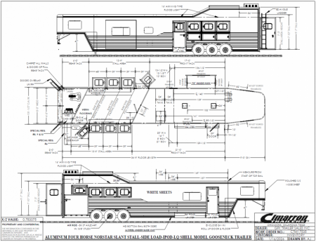 New 2027 Cimarron 4 Horse Side Load with 16'10" Outlaw Conversions LQ