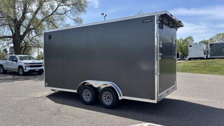 New Lightning 7.5x16 Aluminum Enclosed Trailer - Rear ramp door!