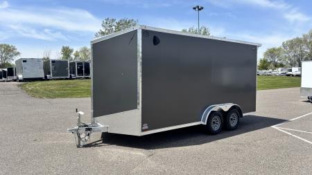 New Lightning 7.5x16 Aluminum Enclosed Trailer - Rear ramp door!