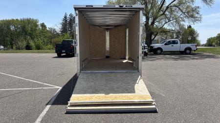 New Lightning 7.5x16 Aluminum Enclosed Trailer - Rear ramp door!
