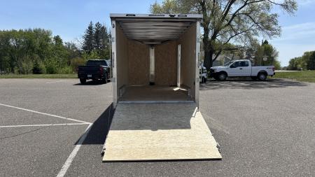 New Lightning 7.5x16 Aluminum Enclosed Trailer - Rear ramp door!