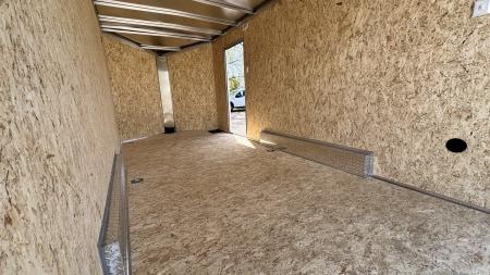 New Lightning 7.5x16 Aluminum Enclosed Trailer - Rear ramp door!