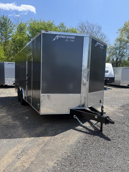 New 2026 Homesteader 8x18 V-Nose - 84  Interior - CHARCOAL - 10K GVWR