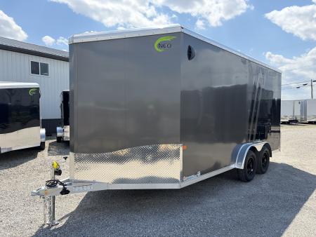 New 2026 NEO TRAILERS NAM1675TR86 (7.5' X 16') 7K V-Nose Enclosed Motorcycle Trailer