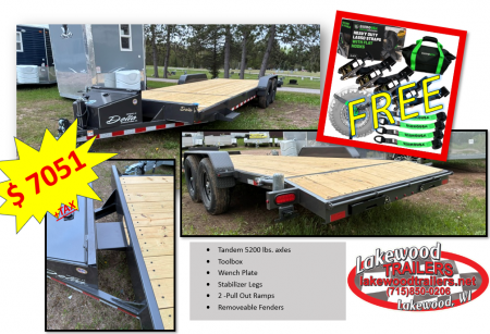 New 2026 Delta Trailers Pro-Saver 24' 10K Equipment Trailer