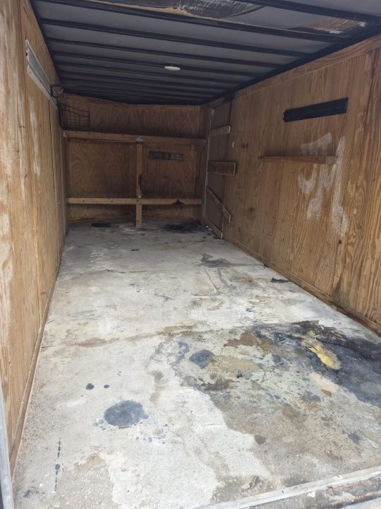 Used 2022 7x16 Black Enclosed Cargo Trailer | Tandem Axle