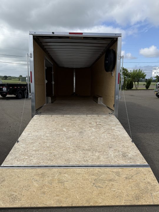 New 2026 ALCOM 8.5x24' EZ Hauler Enclosed Car Hauler XLT Pro Series, White, Side Door:Curbside Front, 3" Addt'l Box Height