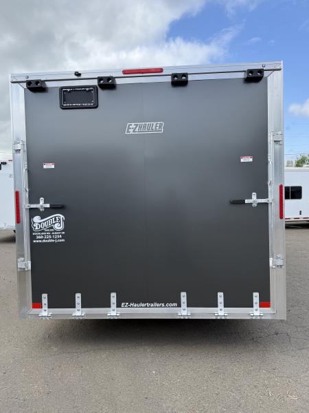 New 2026 ALCOM 8.5x20' EZ Hauler Enclosed XLT Pro Series, Charcoal, Side Door:Curbside Front, 3" Addt'l Box Height Car Hauler