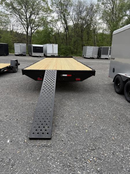 New 2026 Cam 8.5' X 24' Flatbed Deckover Trailer - 14,000# GVWR - Pull-0ut Ramps - TOOLBOX Deckover Trailer