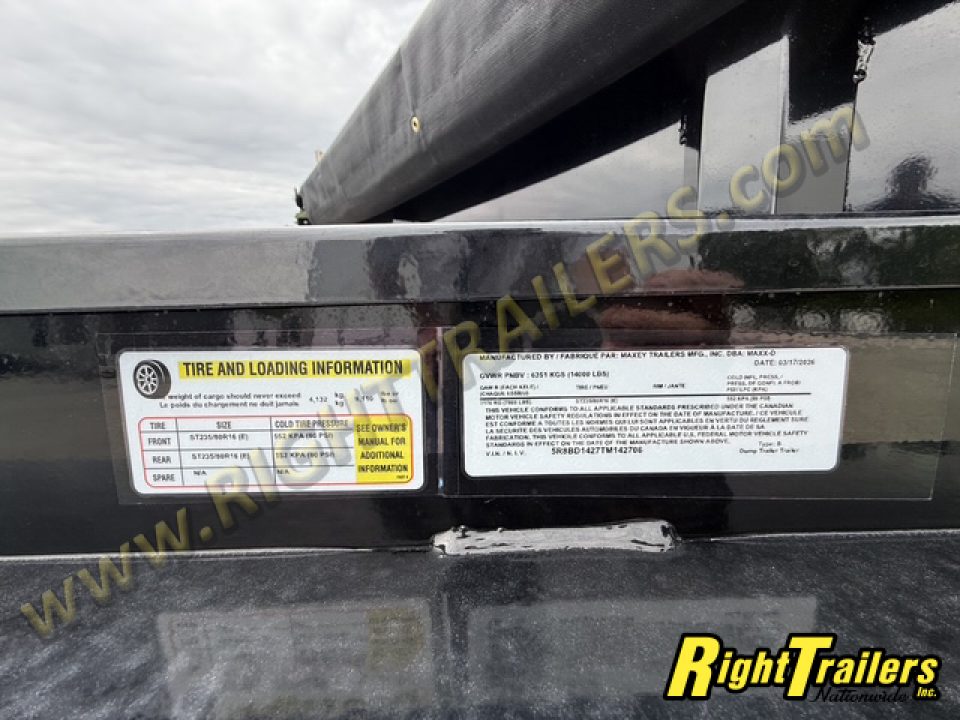 New 2026 7X14 MAXX-D DUMP TRAILER