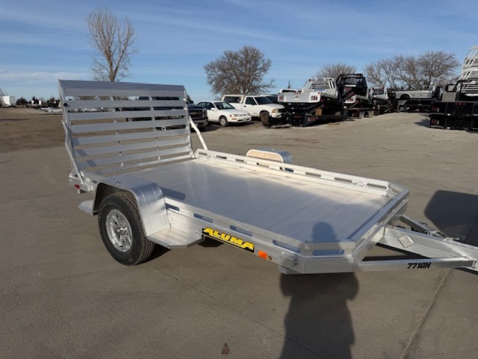 New 2027 Aluma 7710H-S-TG Utility Trailer Straight Tailgate
