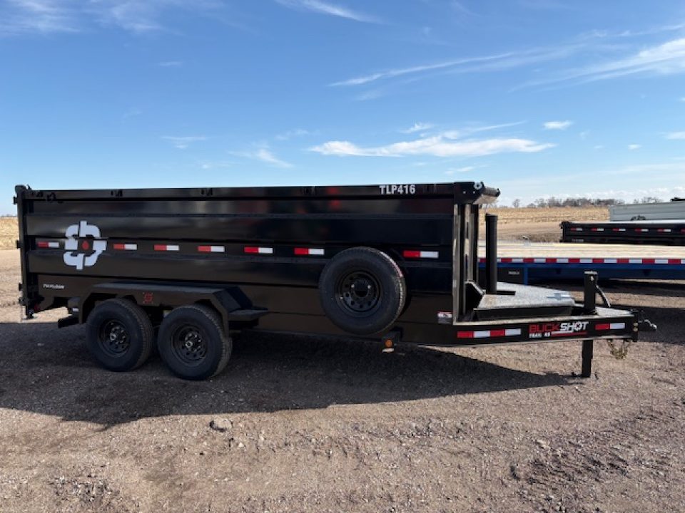 New 2026 Buckshot TLP416 Low Profile Dump Trailer 7x16ft 4ft tall sides
