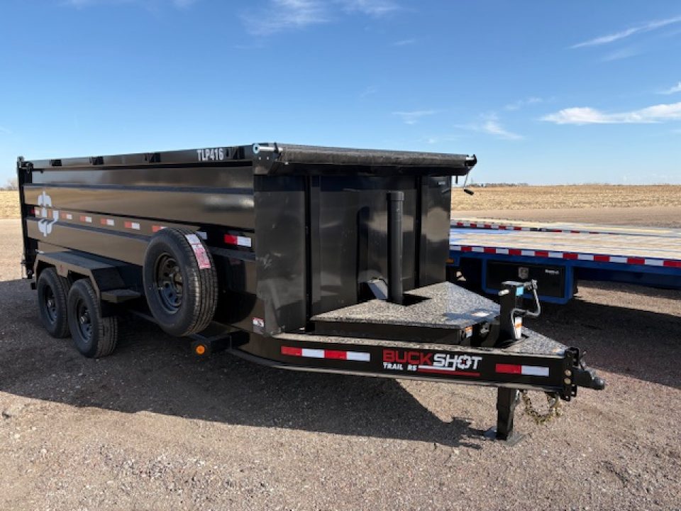 New 2026 Buckshot TLP416 Low Profile Dump Trailer 7x16ft 4ft tall sides