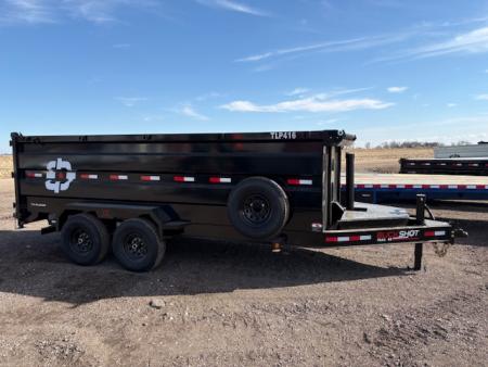 New 2026 Buckshot TLP416 Low Profile Dump Trailer 7x16ft 4ft tall sides