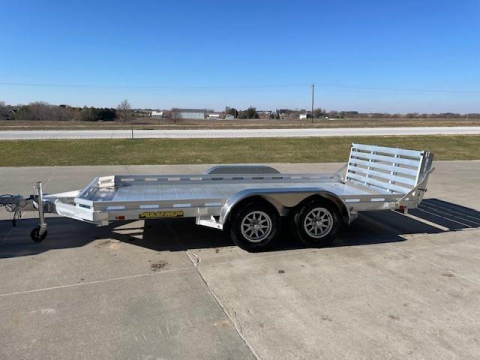 New 2026 Aluma 78x14ft Tandem Axle Bi fold Ramp Gate Utility Trailer