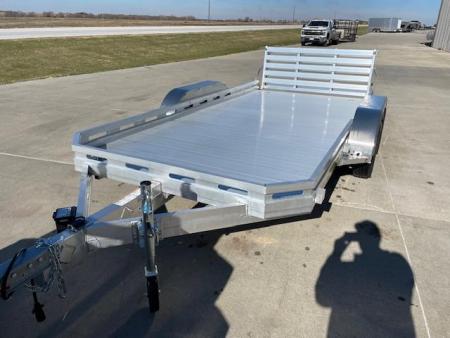 New 2026 Aluma 78x14ft Tandem Axle Bi fold Ramp Gate Utility Trailer