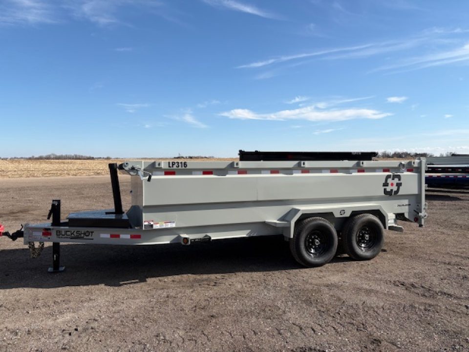 New 2026 Buckshot TLP316 Low Profile Dump Trailer 7x16ft 3ft tall sides 7k axles
