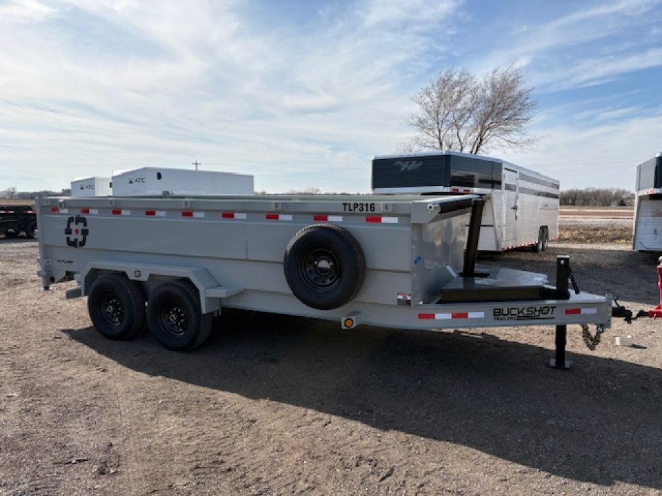 New 2026 Buckshot TLP316 Low Profile Dump Trailer 7x16ft 3ft tall sides 7k axles