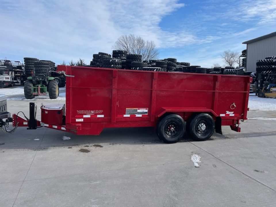 Used 2024 Midsota HV16-BP-154 Dump Trailer 4ft tall sides 7k axles