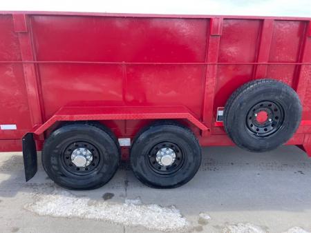 Used 2024 Midsota HV16-BP-154 Dump Trailer 4ft tall sides 7k axles