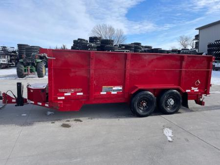 Used 2024 Midsota HV16-BP-154 Dump Trailer 4ft tall sides 7k axles