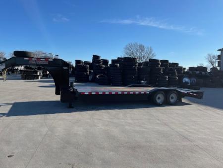 Used 2022 Midsota STWB24-GB-184 Flatbed Gooseneck Equipment Trailer 102 x 24ft