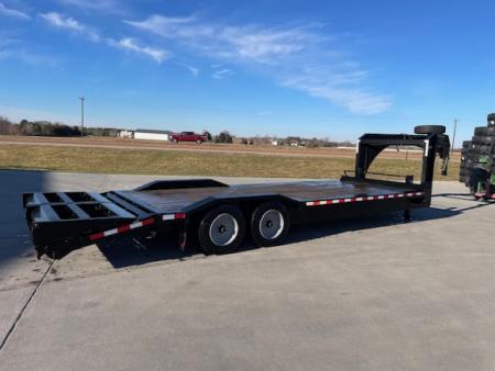 Used 2022 Midsota STWB24-GB-184 Flatbed Gooseneck Equipment Trailer 102 x 24ft