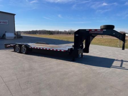 Used 2022 Midsota STWB24-GB-184 Flatbed Gooseneck Equipment Trailer 102 x 24ft