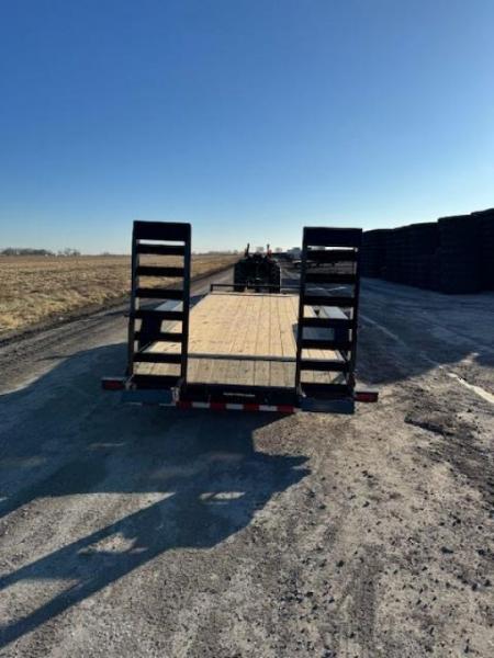 New 2026 Sure-Trac 20ft Flatbed Equipment Trailer 7k axles stand up ramps Equipment Trailer