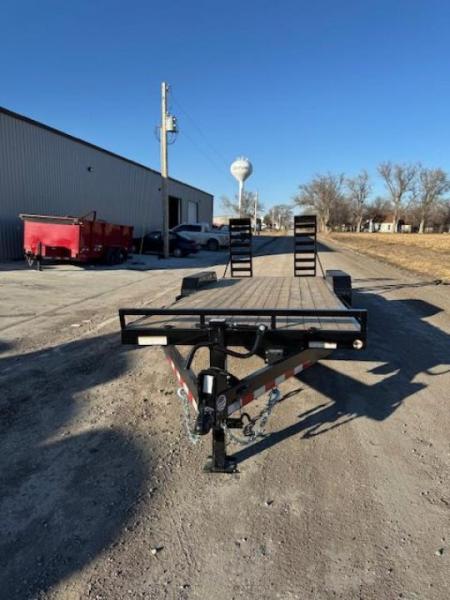 New 2026 Sure-Trac 20ft Flatbed Equipment Trailer 7k axles stand up ramps Equipment Trailer