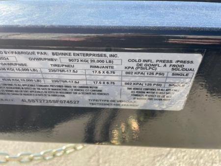 New 2025 Behnke 83x22ft Tilt Bed Equipment Trailer  10K Torsion Ax