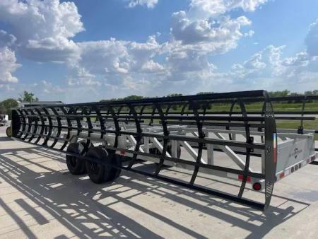 New 2025 Buckshot 33ft Hay Bale Trailer 12 Bale 10k axles Hay Trailer