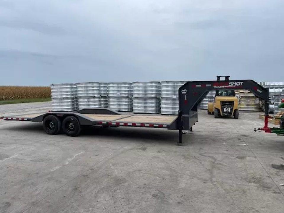 New 2026 Buckshot AR Tilt Bed Gooseneck Trailer 102x26ft 8k Axles