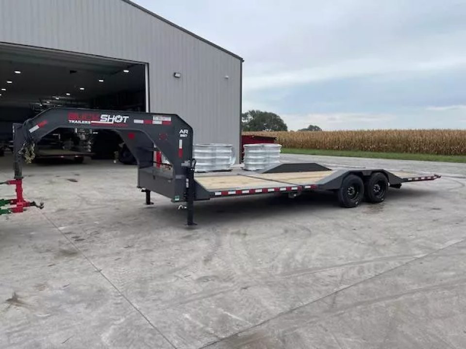 New 2026 Buckshot AR Tilt Bed Gooseneck Trailer 102x26ft 8k Axles