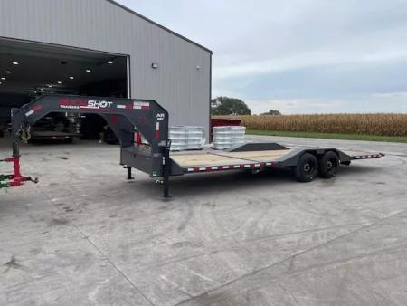 New 2026 Buckshot AR Tilt Bed Gooseneck Trailer 102x26ft 8k Axles